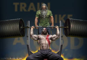 Train Like A God Weight Lifting Wallpaper