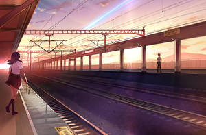 Train Station Your Name Anime 2016 Wallpaper