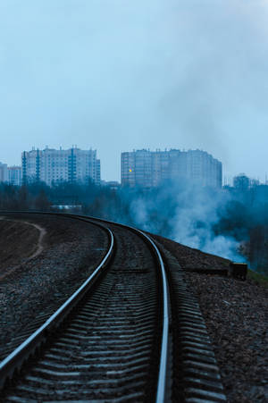 Train Tracks Smoke Hd Wallpaper