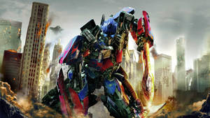 Transformers Optimus Prime City Wallpaper