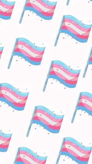Transgender Flag Seamless Pattern Wallpaper