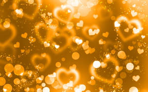 Translucent Gold Awesome Heart Wallpaper