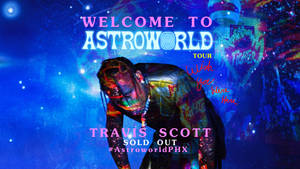 Travis Scott Astroworld Promotional Tour Colorful Wallpaper