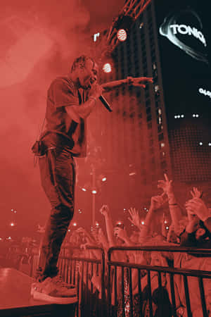 Travis Scott Concert Red Wallpaper