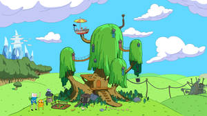 Tree Fort Adventure Time Laptop Wallpaper