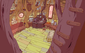 Tree Fort Indoors Adventure Time Laptop Wallpaper