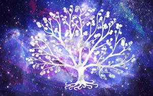 Tree Of Life In Galaxy Wallpaper