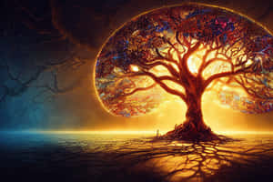 Tree Of Life Spreading Branches Wallpaper