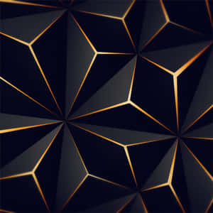 Triangle Black Yellow Ipad Wallpaper