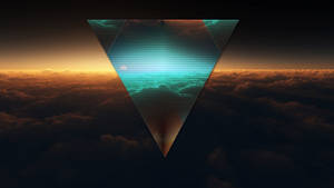 Triangle On Clouds 1080p Hd Desktop Wallpaper