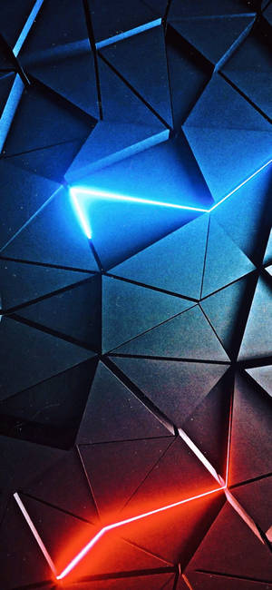 Triangular Abstract Neon Aesthetic Iphone Wallpaper