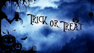 Trick Or Treat Cloudy Background Wallpaper