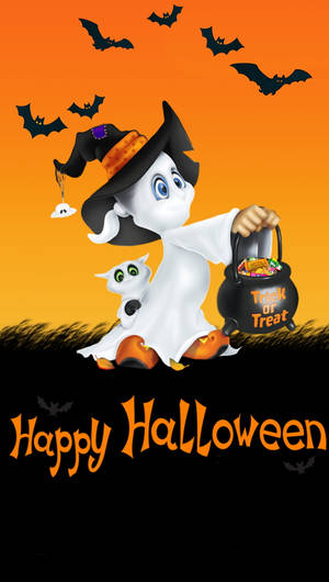 Trick Or Treat Ghost Costume Wallpaper