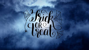 Trick Or Treat Web Cloudy Background Wallpaper