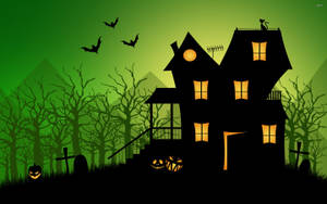 Trick Or Treaters Beware - The House On The Hill Is A Scary Adventure! Wallpaper