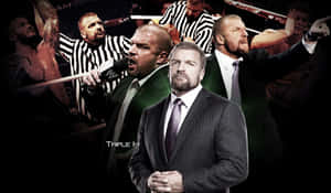 Triple H Collage Graphic Wwe Events Wallpaper