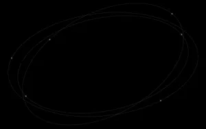 Trippy Dark Abstract Orbits Wallpaper