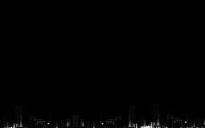 Trippy Dark City Skyline Wallpaper