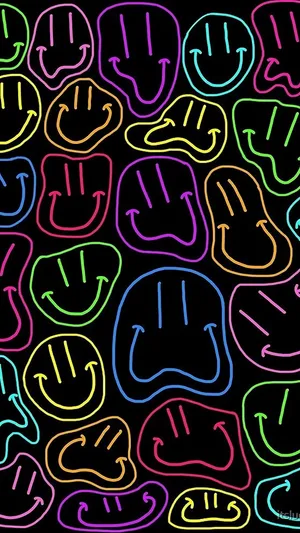 Trippy Phone Smiley Wallpaper