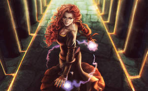 Triss Merigold Magic Power Fan Art Wallpaper