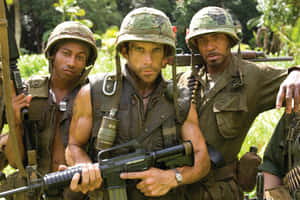 Tropic_ Thunder_ Movie_ Characters_ Armed_and_ Ready Wallpaper