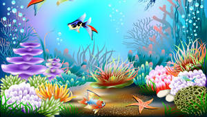 Tropical Fish 3d Render Wallpaper