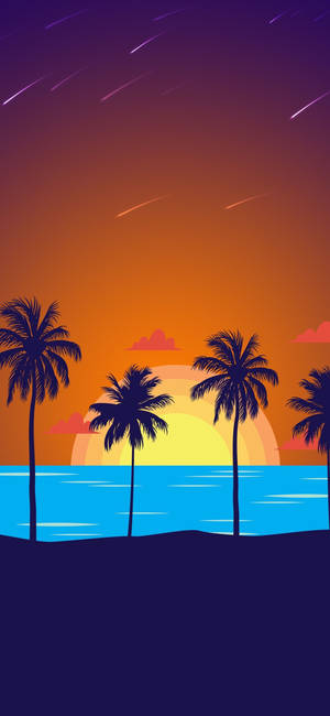 Tropical Island Aesthetic Iphone 11 Wallpaper