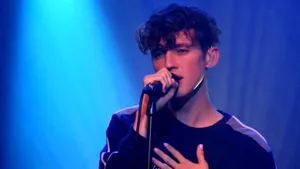 Troye Sivan Concert Performance Wallpaper