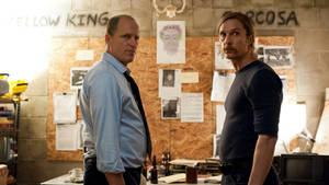 True Detective Cast Matthew Mcconaughey And Woody Harrelson Wallpaper