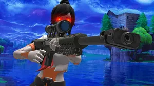Tsuki Fortnite High Caliber Riffle Wallpaper