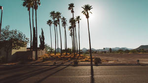 Tucson Peaceful Road In Arizona Wallpaper