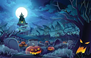 Turn 'neon Nights' Into 'neon Halloween' Wallpaper