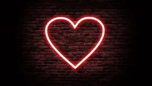 “turn Up The Vibes With This Neon Red Aesthetic” Wallpaper
