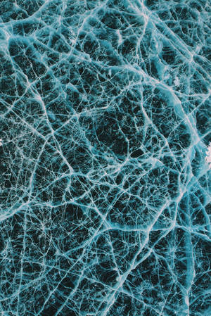 Turquoise Lake Ice Crack Wallpaper