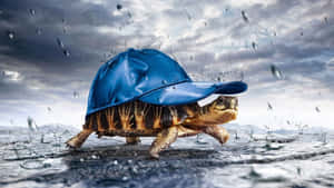 Turtle With A Blue Cap Fantasy Art Wallpaper