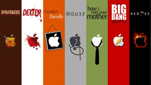 Tv Shows With Apple Logos Wallpaper