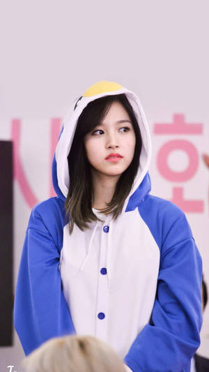 Twice Member Mina Wearing Onesies Wallpaper