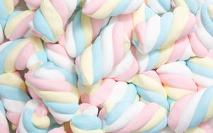 Twisted Fluffy Pastel Marshmallows Wallpaper