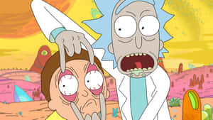 Two Adventurous Fuel-heads, Rick And Morty, On A Mission. Wallpaper