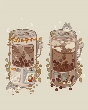 Two Coffee Machines With A Cat Inside Wallpaper