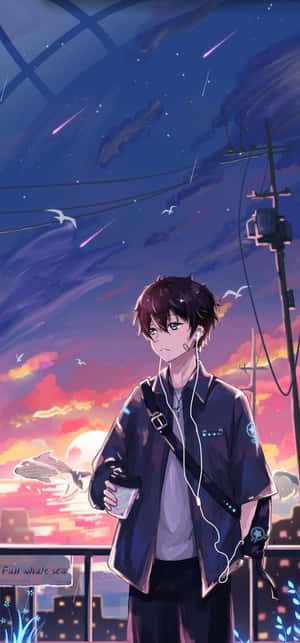 Two Cute Anime Boys Enjoying Each Other's Company Wallpaper