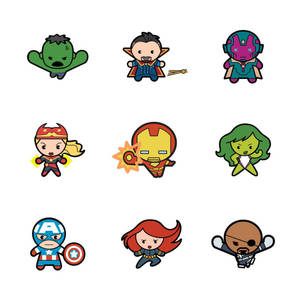 Two Dapper Teen Marvel Fans Pose For A Photo At Comic-con In Their Super Hero Costumes. Wallpaper