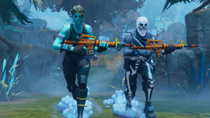 Two Fortnite Players Taking On The Cold Wallpaper