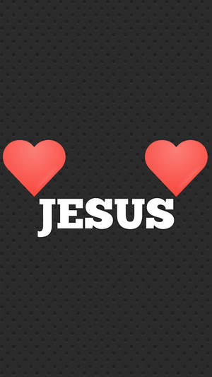 Two Hearts I Love Jesus Iphone Wallpaper