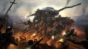 Two Heroes Prepare For A Historic And Epic Battle Wallpaper