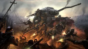 Two Heroes Prepare For A Historic And Epic Battle Wallpaper