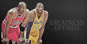 Two Of The Greatest Athletes Of All Time, Kobe Bryant And Michael Jordan Wallpaper