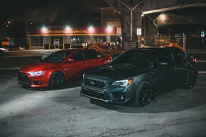 Two Subaru Wrx Sti 4k Wallpaper