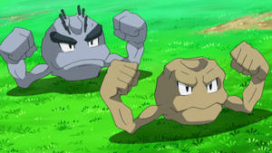 Two Versions Of Geodude In Pokemon Wallpaper