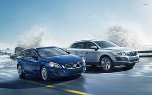 Two Volvo Cars Wallpaper
